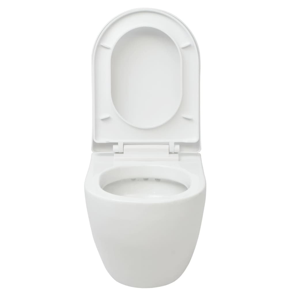 

vidaXL Wandtoilet keramiek wit