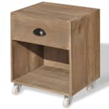 vidaXL Nightstand Brown Solid Wood