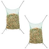 vidaXL kvadratinis tinklas šienui, 0,9x1,5 m, 2 vnt., PP