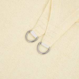 Senčno Jadro HDPE Trikotno 3.6x3.6x3.6 m Kremne Barve - slika 5