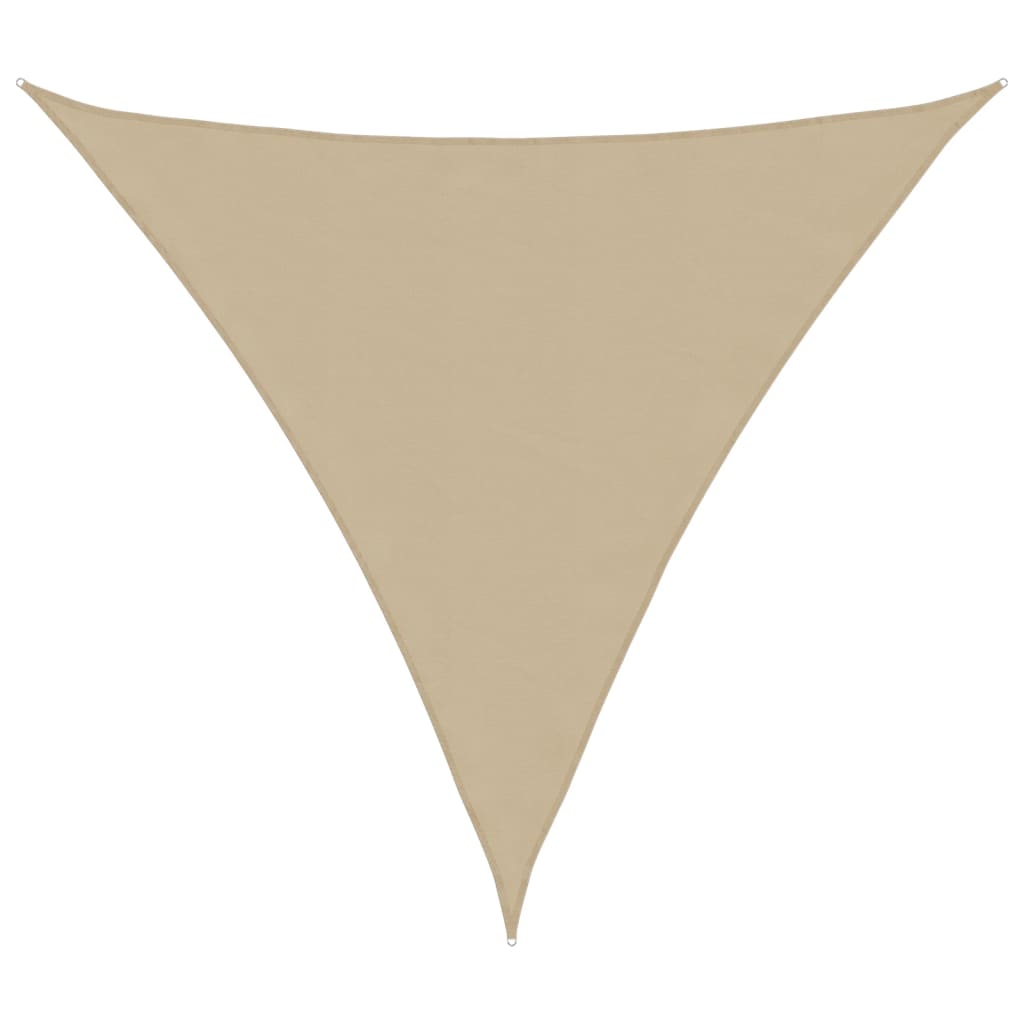 vidaXL solsejl Oxfordstof trekantet 3,6 x 3,6 x 3,6 m beige