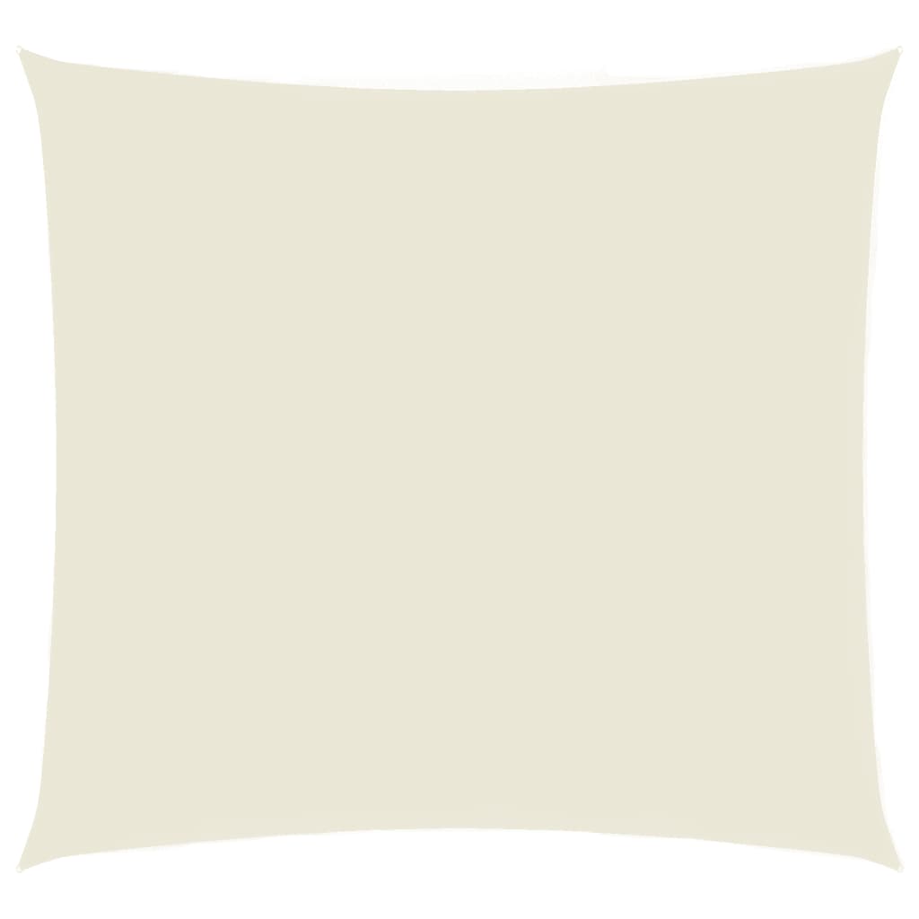 Parasol en tissu Oxford carré 3,6 x 3,6 m Crème