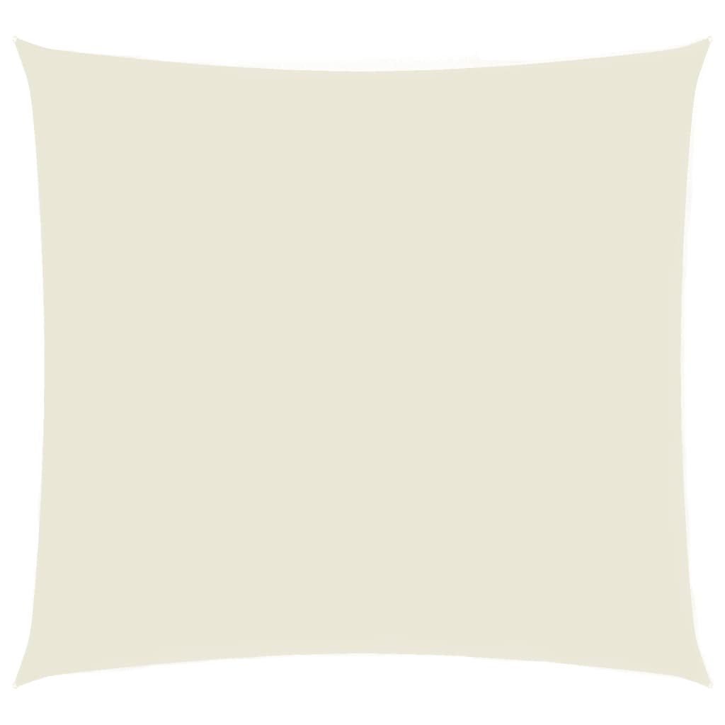 vidaXL Plachta proti slunci, oxfordskĂˇ lĂˇtka, ÄŤtverec 3,6x3,6m krĂ©movĂˇ