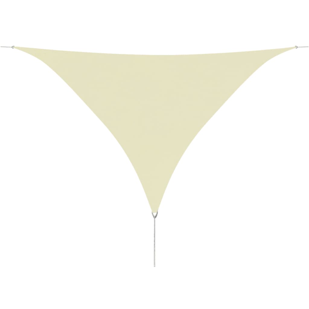 vidaXL Parasolar din țesătură oxford triunghiular, 3,6x3,6x3,6 m, crem 