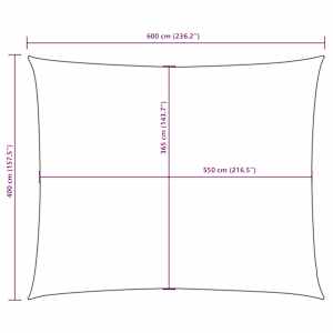 Senčno jadro oksford tekstil pravokotno 4x6 m antracit - slika 10