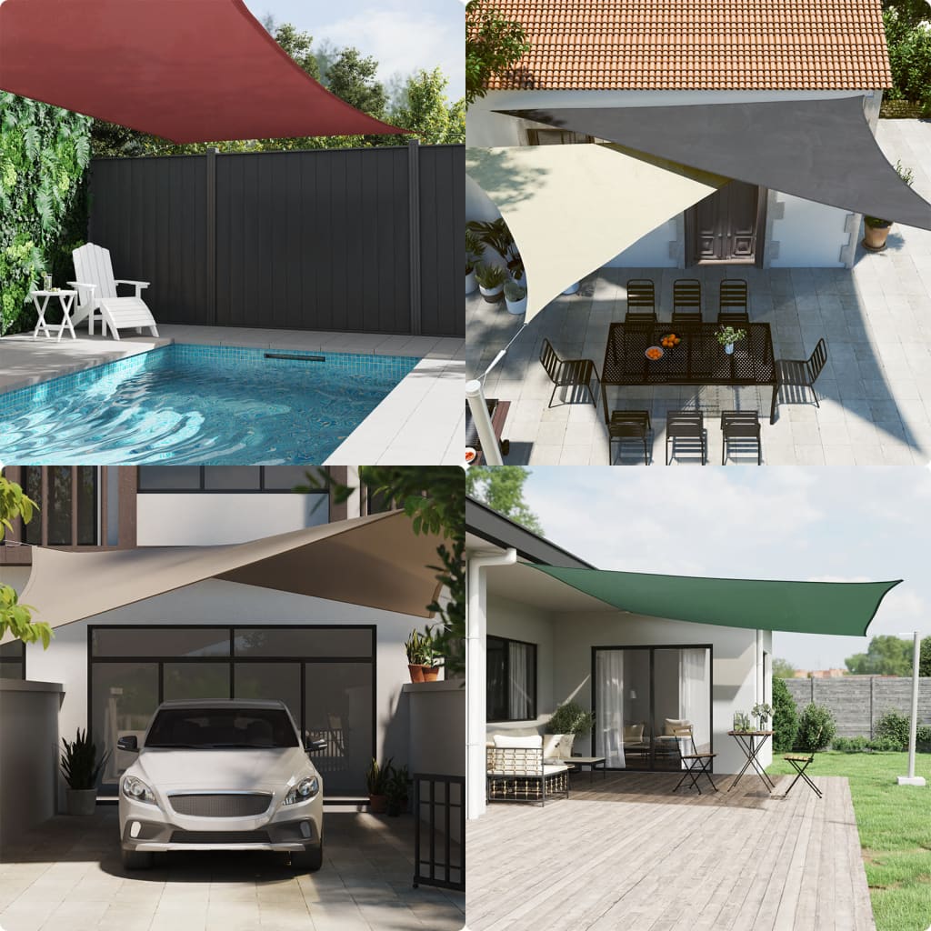 vidaXL Parasolar țesătură oxford triunghiular, 3,6x3,6x3,6 m, antracit