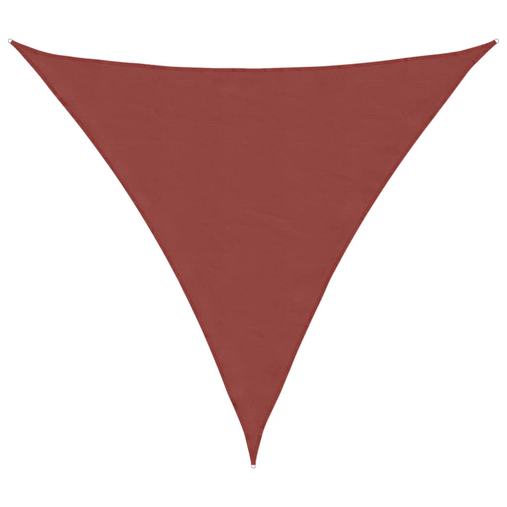 vidaXL Zonnescherm driehoekig 5x5x5m oxford stof terracottakleur