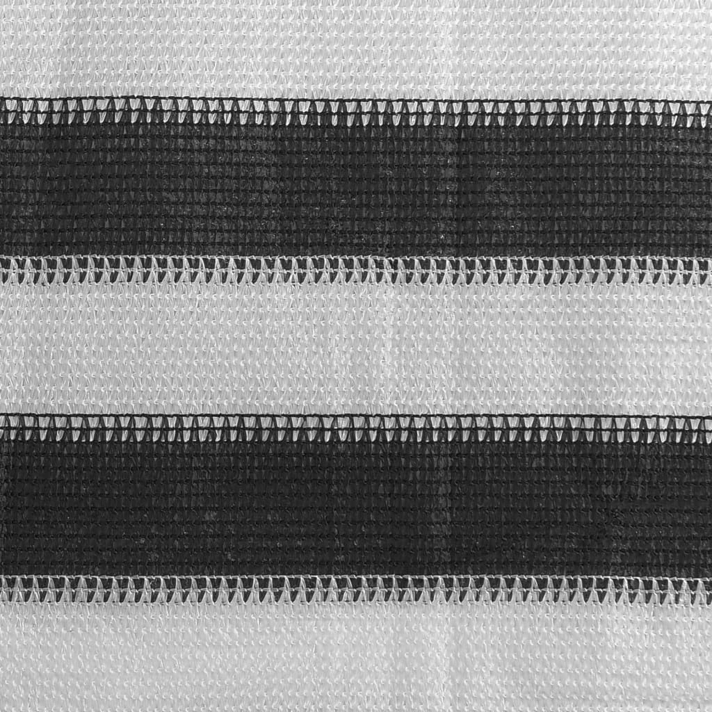 vidaXL Parvekkeen Suoja HDPE 75x400 cm Antrasiitti ja valkoinen