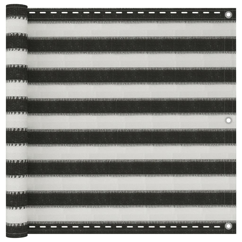 15: vidaXL balkonafskærmning HDPE 90 x 400 cm antracitgrå / hvid