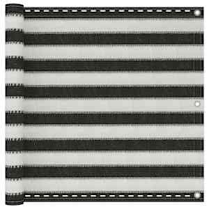 Balkonsko Platno HDPE 90x400 cm Antracitno in Belo