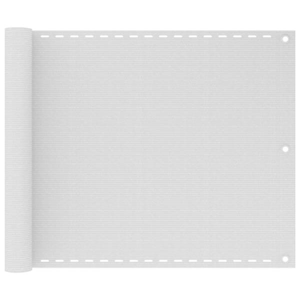 vidaXL r&otilde;dusirm HDPE, 75 x 400 cm, valge