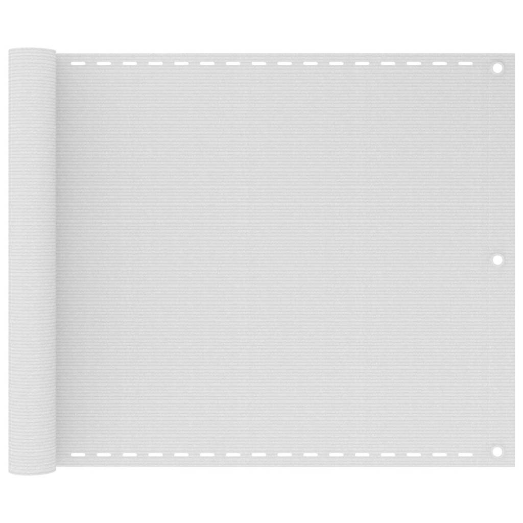 vidaXL Tieniaca plachta na balkón z HDPE, 75x400 cm, biela