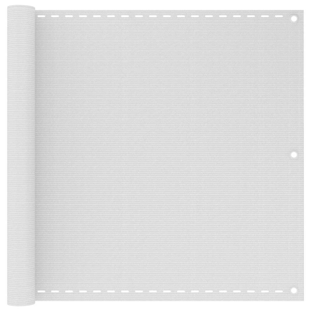 vidaXL Balkónová markíza z HDPE, 90x400 cm, biela