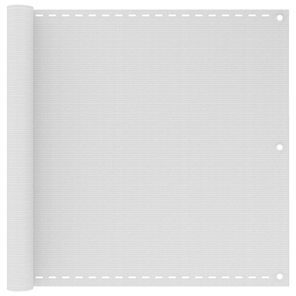 vidaXL Prelată pentru balcon din HDPE, 90 x 600 cm, alb