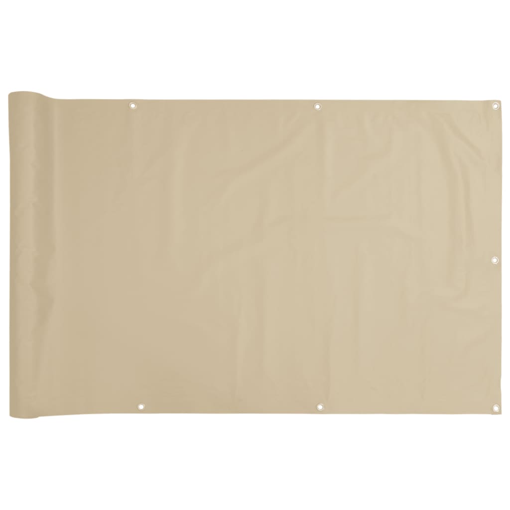 Parvekkeen suoja Oxford-kangas 75×400 cm Beige