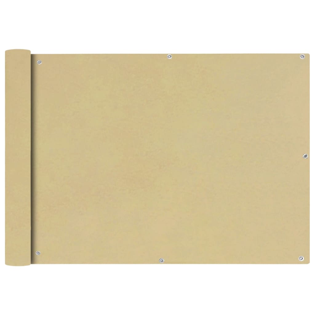 7: vidaXL balkonafskærmning Oxford-stof 75x600 cm beige