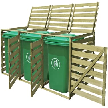 Vidaxl Mulltonnenbox 3 Tonnen Impragniertes Holz 240 L Vidaxl De