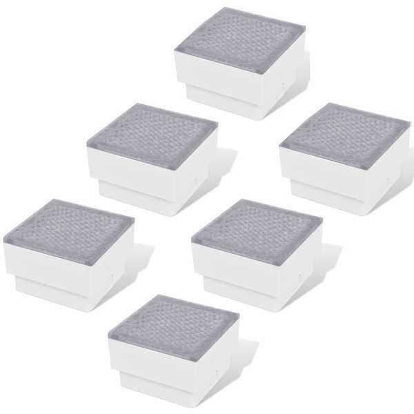 vidaXL maasisesed LED-valgustid 6 tk 100 x 100 x 68 mm