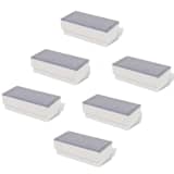 vidaXL Luzes LED de encastrar no chão 6 pcs 100x200x68 mm