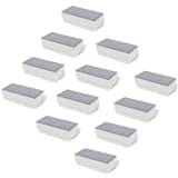 vidaXL Luzes LED de encastrar no chão 12 pcs 100x200x68 mm