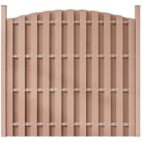 vidaXL WPC Fence Panel Round Brown
