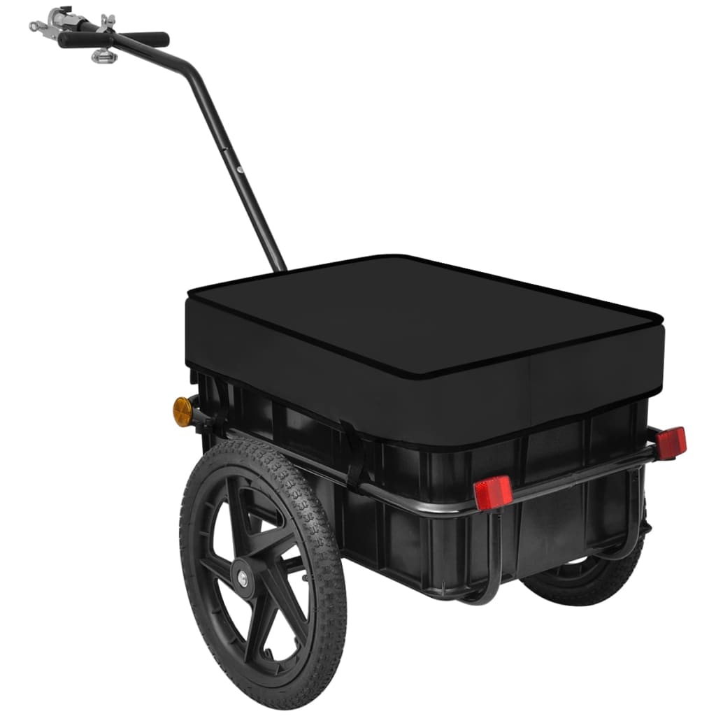 vidaXL Bike Cargo Trailer/Hand Wagon Black 70 L