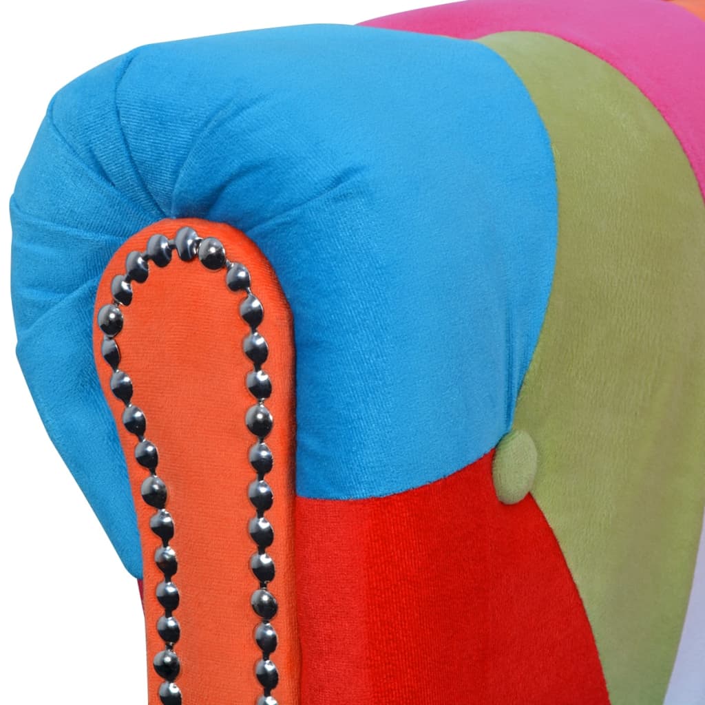 Canapé Chesterfield 2 Places Tissu VidaXL 14 width=274