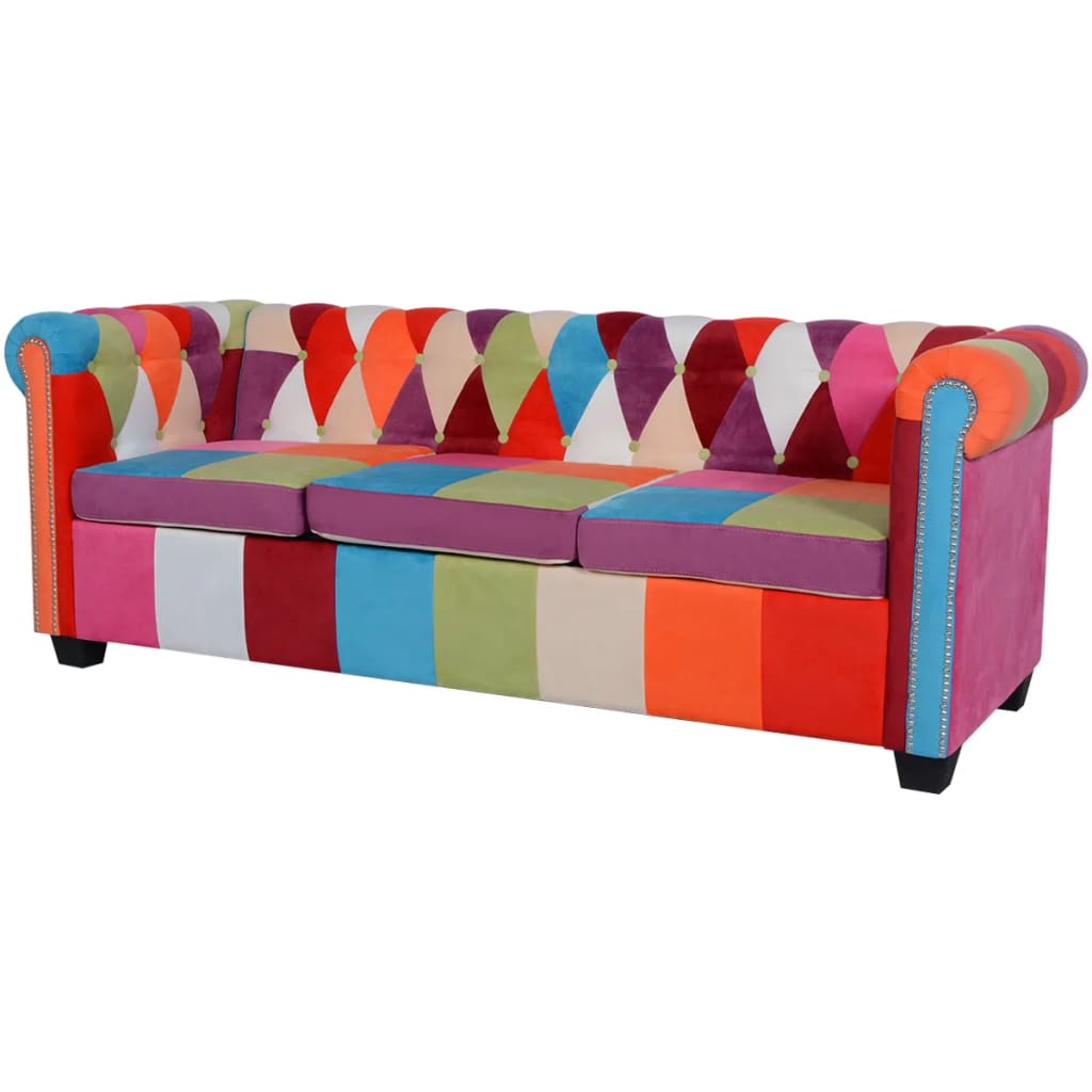 vidaXL Chesterfield-Sofa 3-Sitzer-Sofa Stoff