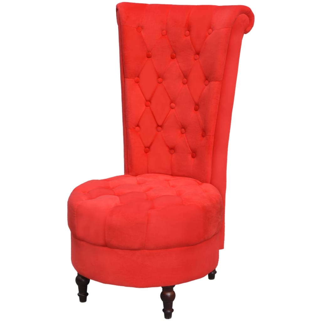 vidaXL Hochlehner-Sessel Rot Stoff