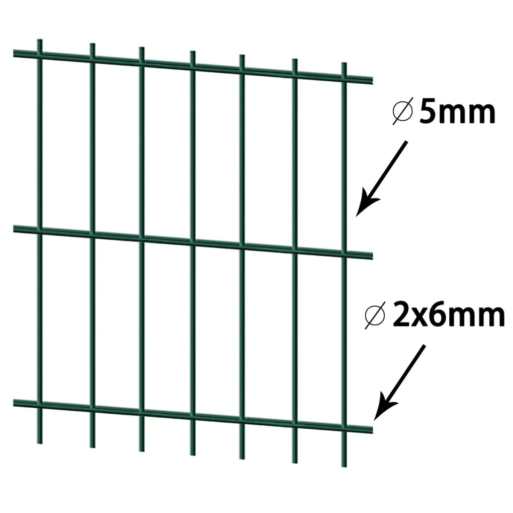 

vidaXL Dubbelstaafmat 2,008x1,43 m groen