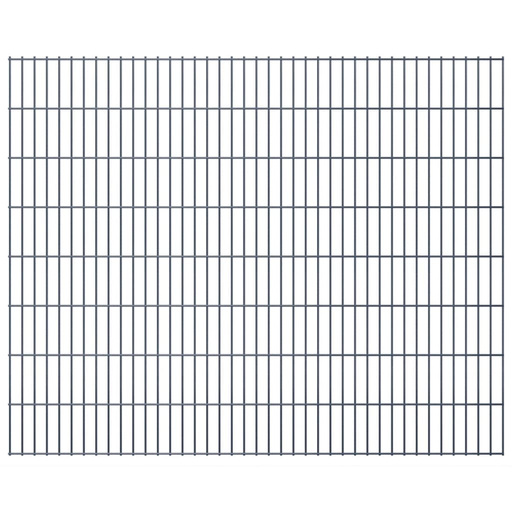 2D zahradní plotový dílec 2,008 x 1,63 m šedý