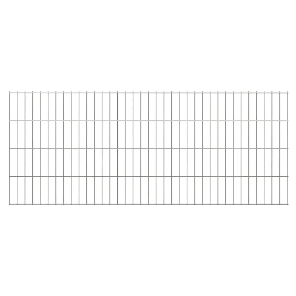 2D zahradní plotový dílec 2,008 x 0,83 m stříbrný