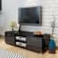  vidaXL magasfényű fekete TV-szekrény 120 x 40,5 x 35 cm termék 2. képe