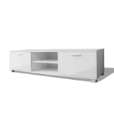 vidaXL TV Cabinet High-Gloss White 140x40.3x34.7 cm