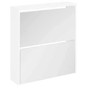 vidaXL 2 sahtliga kingakapp peegliga valge 63 x 17 x 67 cm