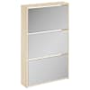 vidaXL 3 sahtliga kingakapp peegliga tamm 63 x 17 x 102,5 cm