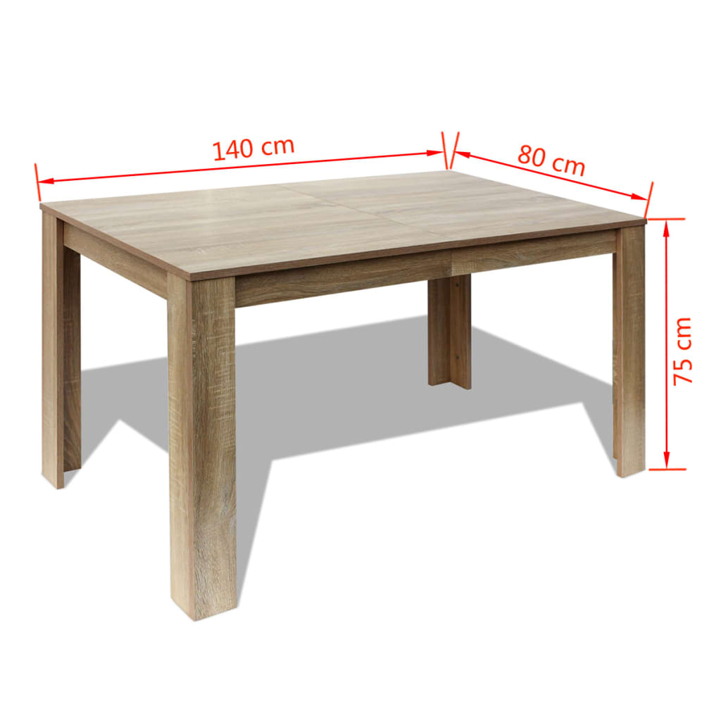 Blagavaonski Stol 140x80x75 cm Boja hrastovine