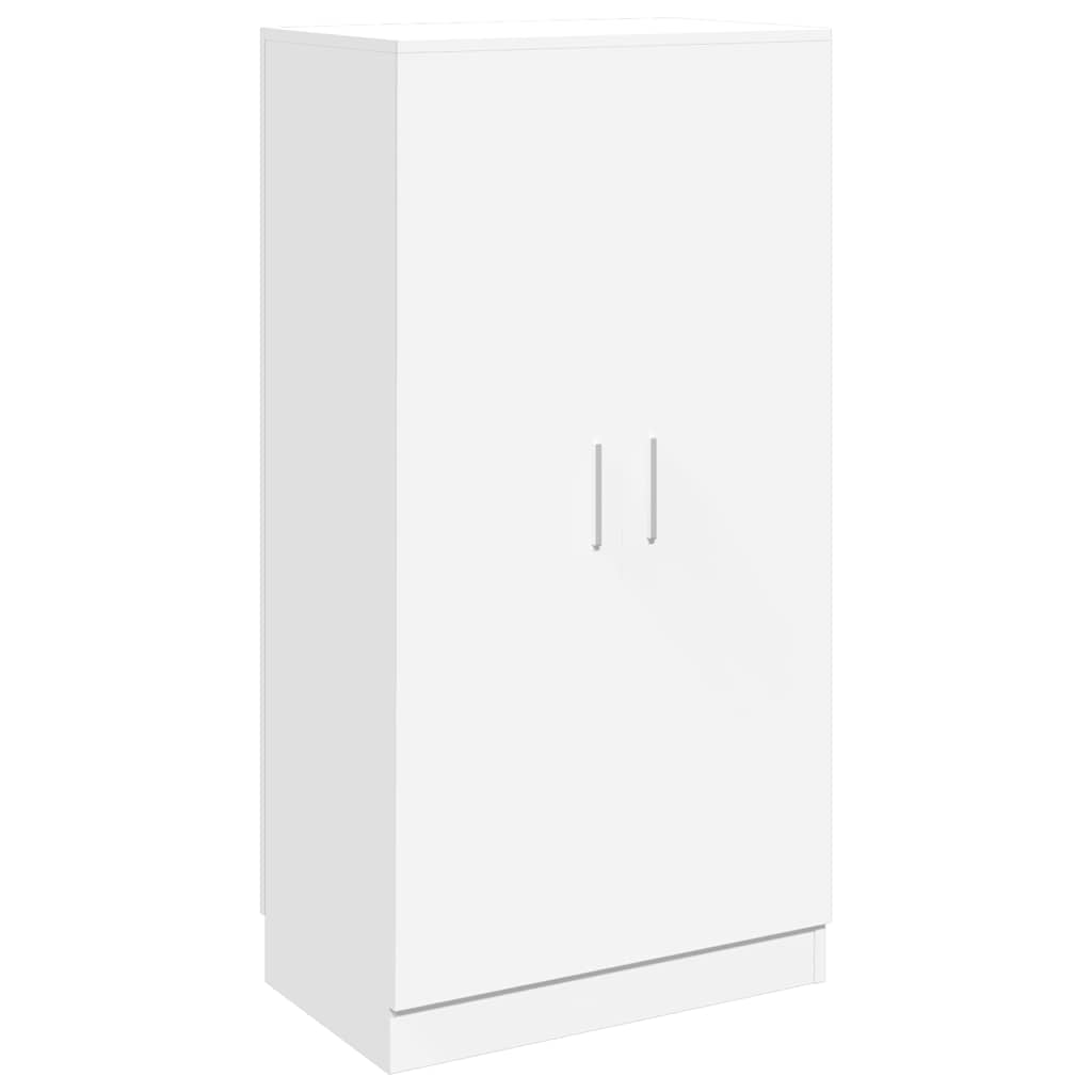 vidaXL Botník se 7 policemi bílý