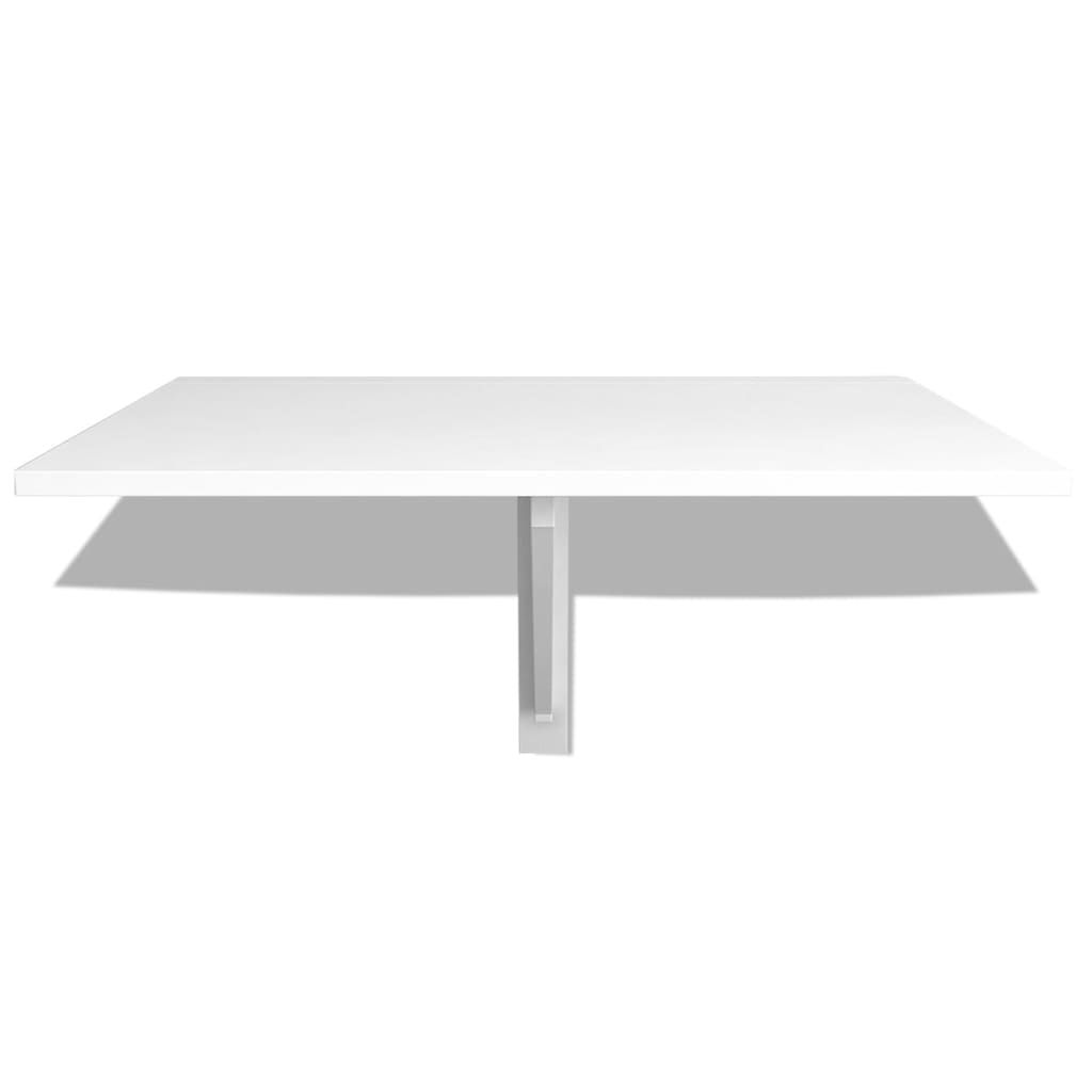 Összecsukható fehér fali asztal 100 x 60 cm 