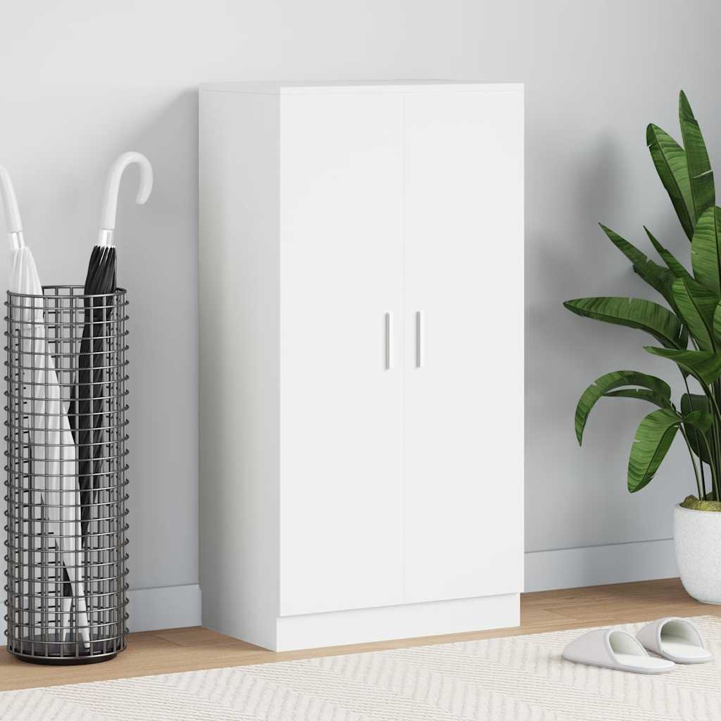 vidaXL Schuhschrank mit 7 Fächern Weiß