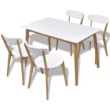 vidaXL 5-Dijelni Blagovaonski Set MDF i Breza