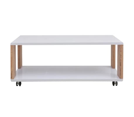 vidaXL Vysoce lesklý konferenční stolek bílý