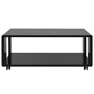 vidaXL Kavos staliukas, labai blizgus, juodas