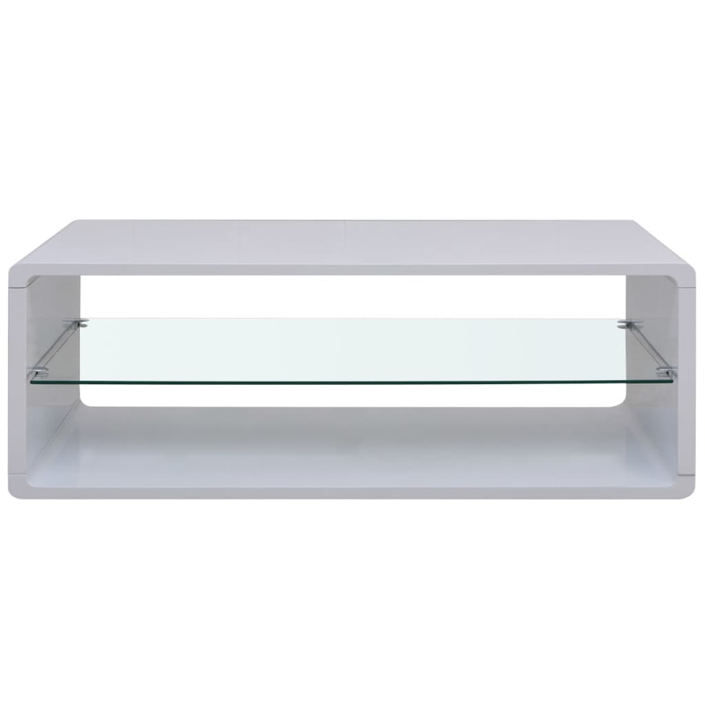 VidaXL - vidaXL Salontafel hoogglans wit