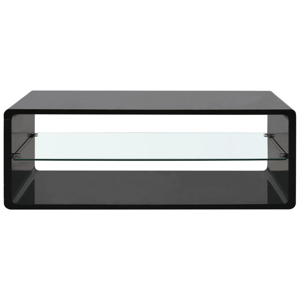 vidaXL Table basse noire haute brillance