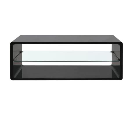 vidaXL Table basse noire haute brillance