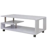 VidaXL Mesa de centro alto brillo blanco