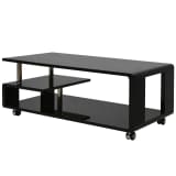 vidaXL High Gloss Coffee Table Black