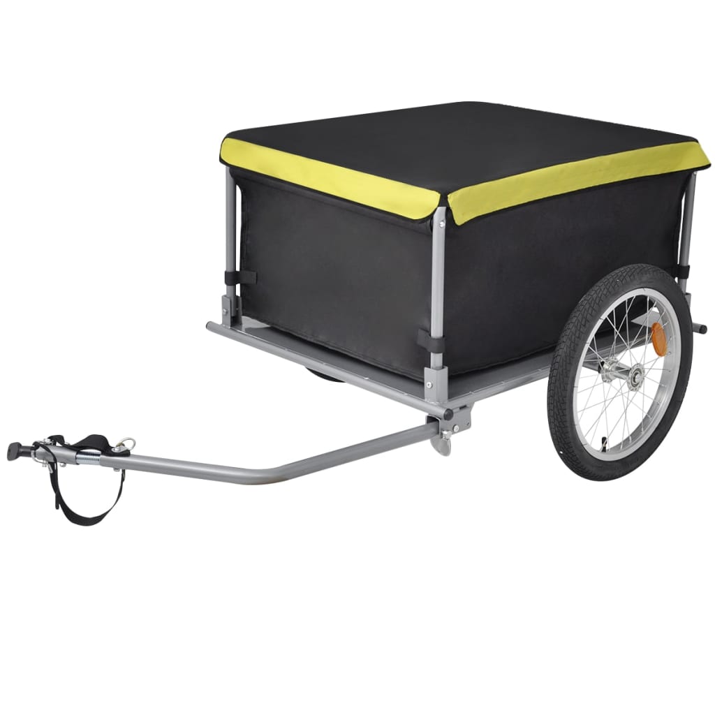 vidaXL Remorcă pentru bicicletă, negru și galben, 65 kg imagine vidaxl.ro