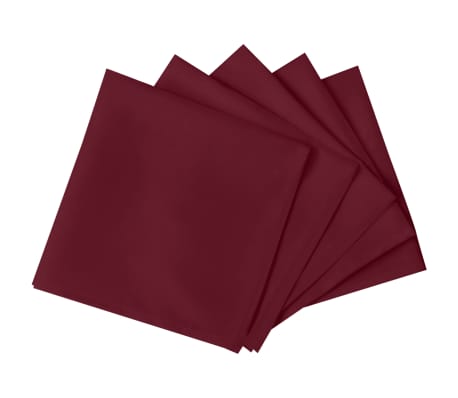 vidaXL Pietų stalo servetėlės, 10 vnt., vyšninės spalvos, 50x50 cm